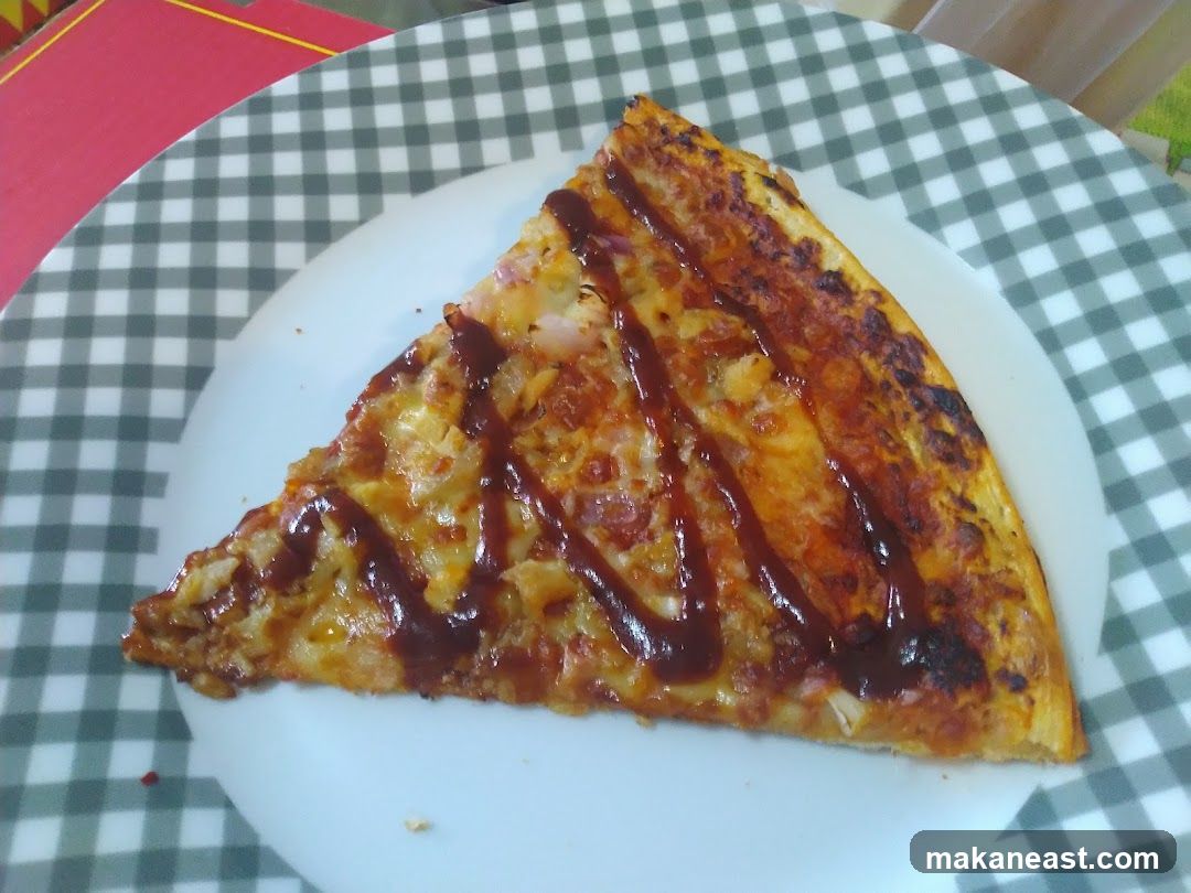 Slice of Pizza with BBQ Sauce