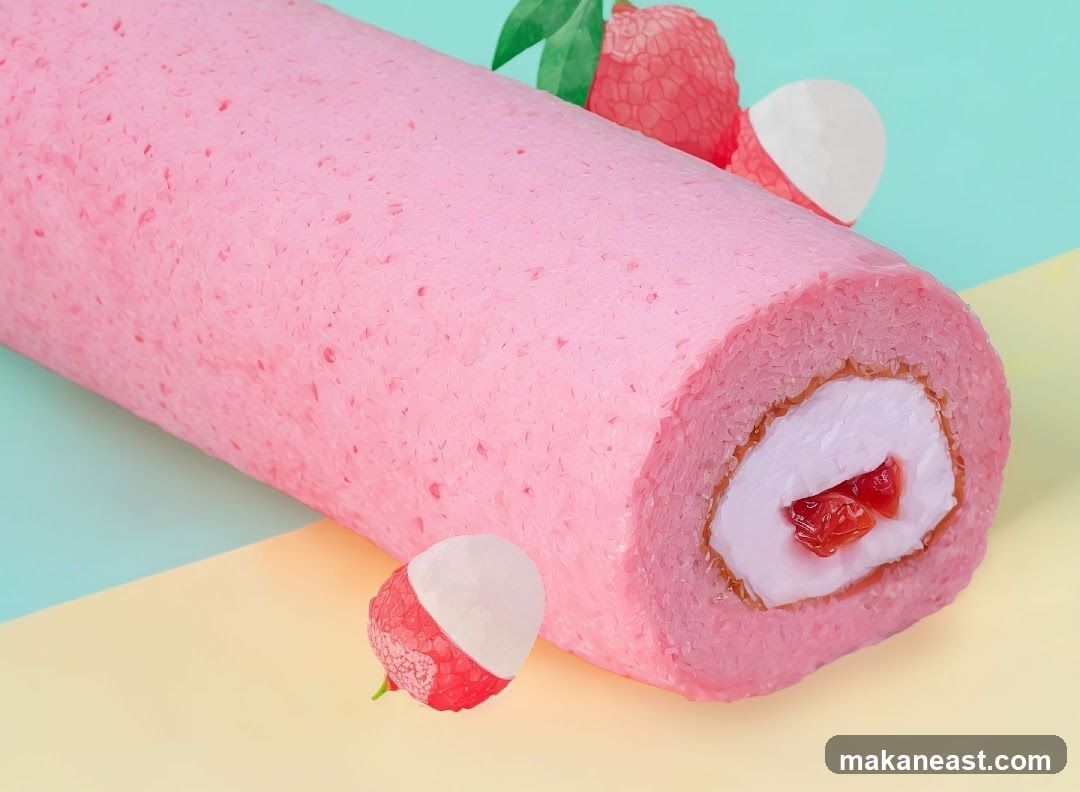 Lychee Swiss Roll