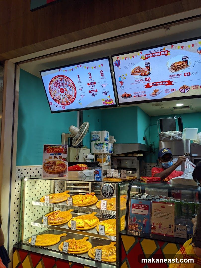 Pizza Display and Menu