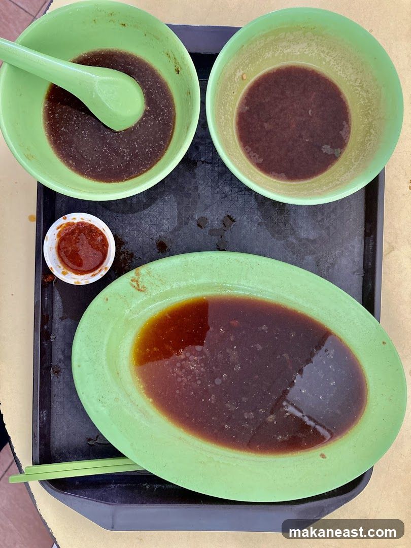 Bowls of Sauce and Chili