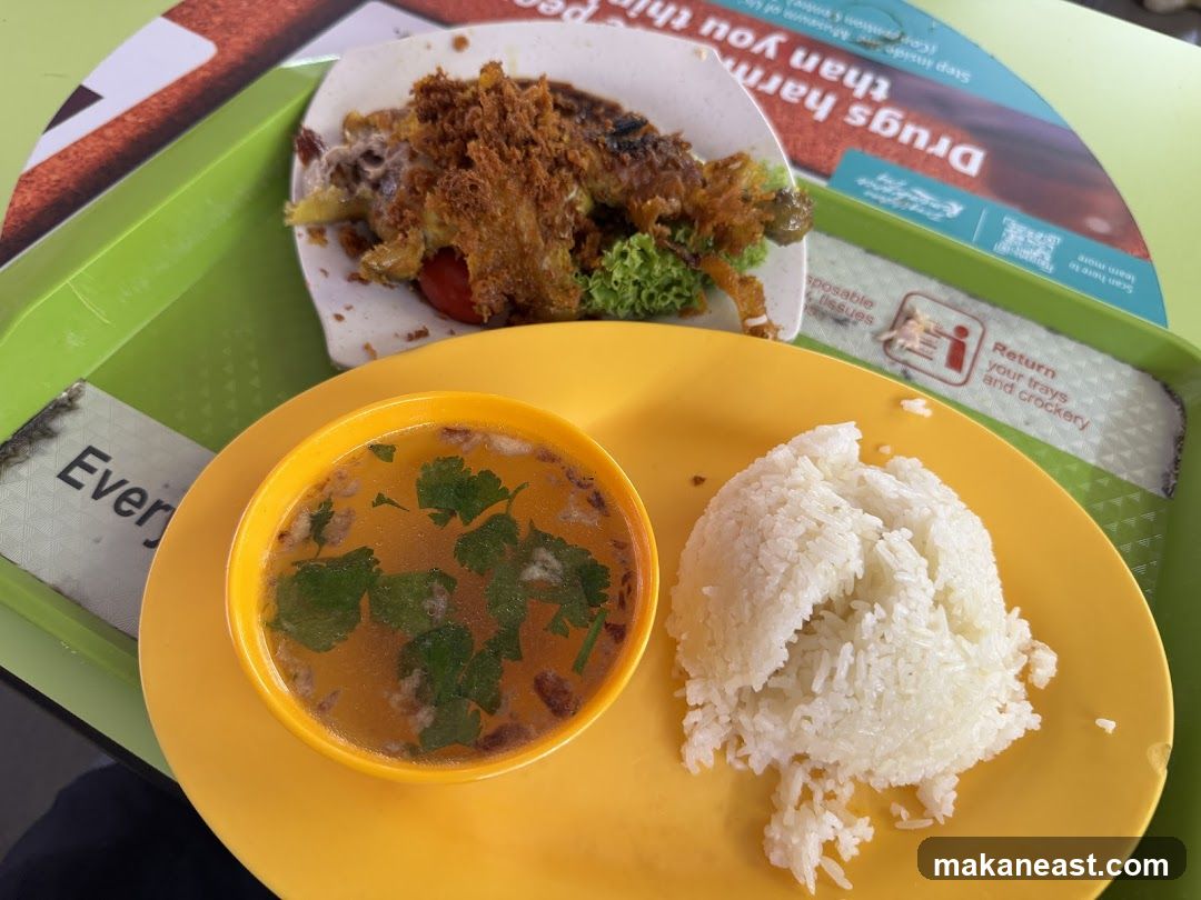 Meal with Rice and Soup