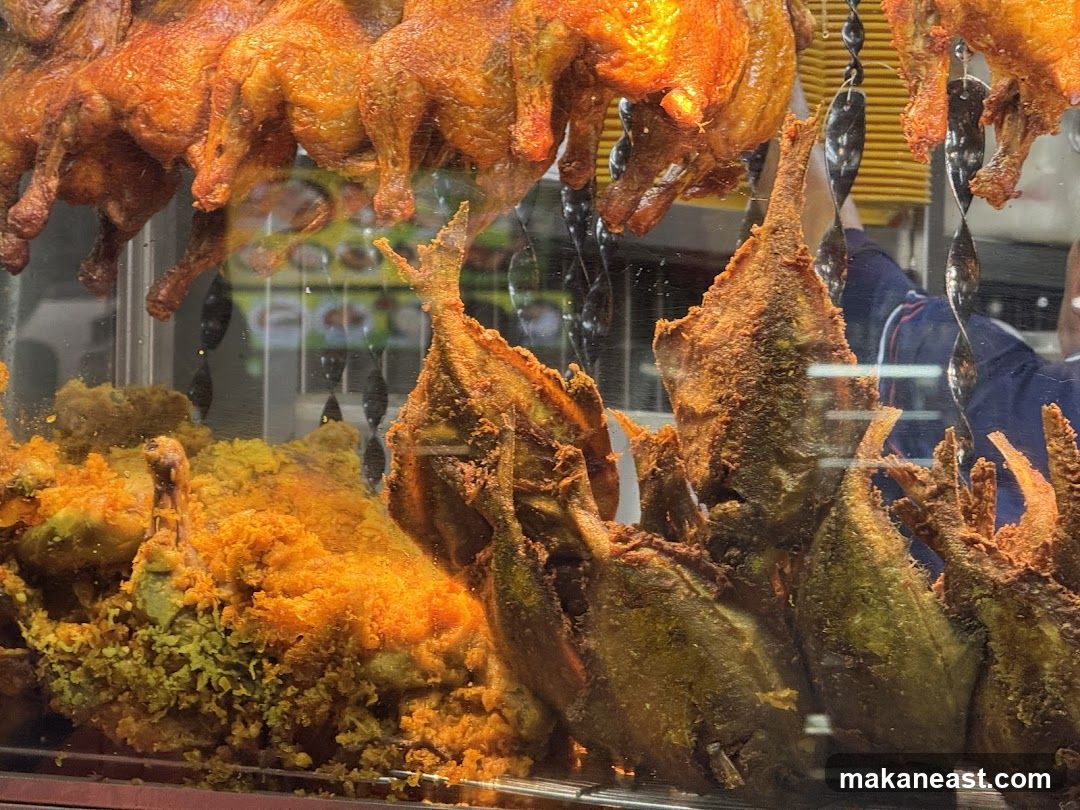 Fried Chicken and Fish Display