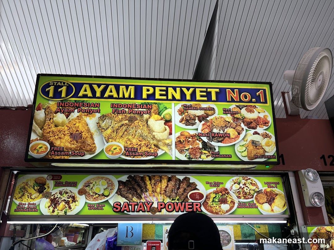 Stall 11 Ayam Penyet No.1 Menu
