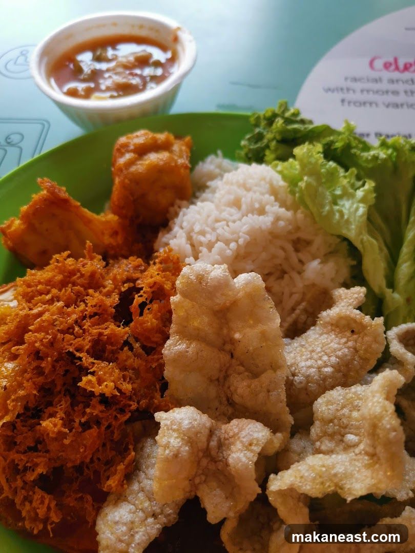 Fried Chicken and Rice Platter
