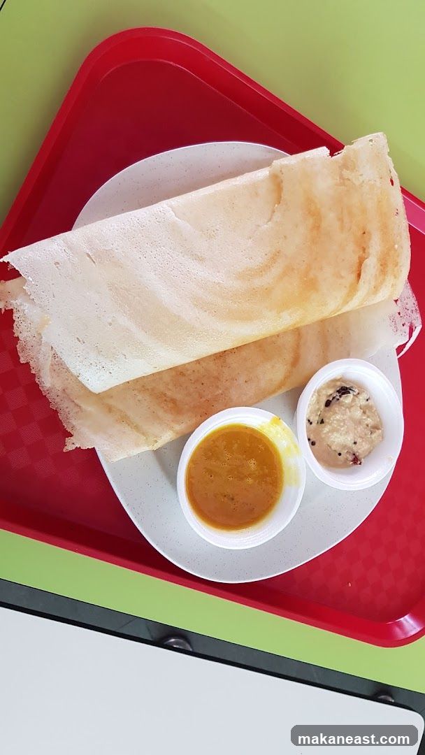 Dosa with Sambar and Chutney