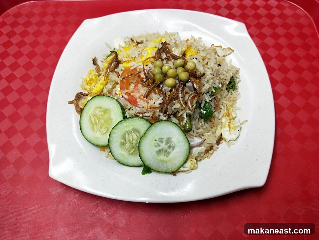 Fried Rice with Cucumber and Peas