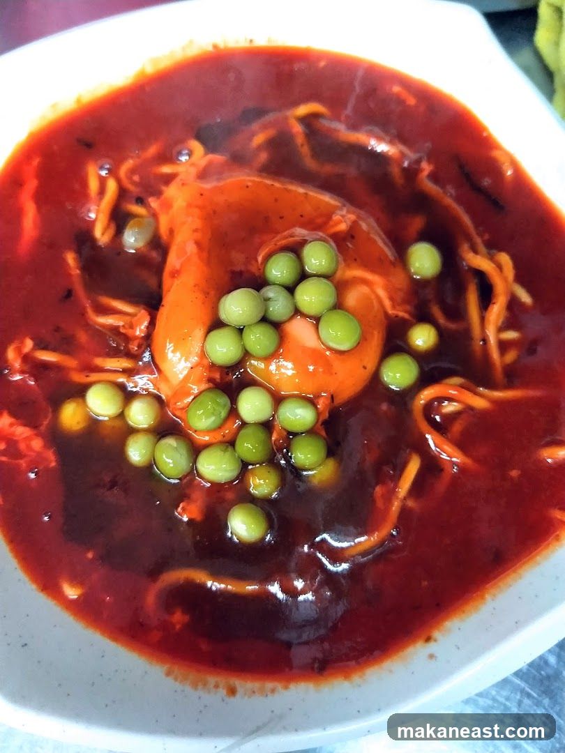 Noodles with Sauce and Peas