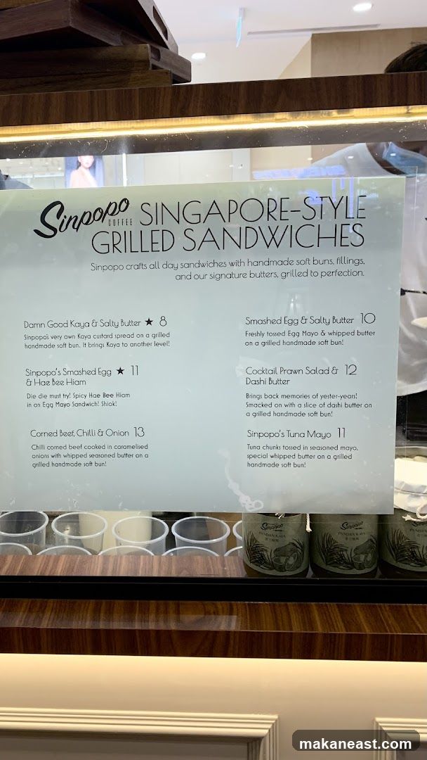 Sinpopo Singapore-Style Grilled Sandwiches