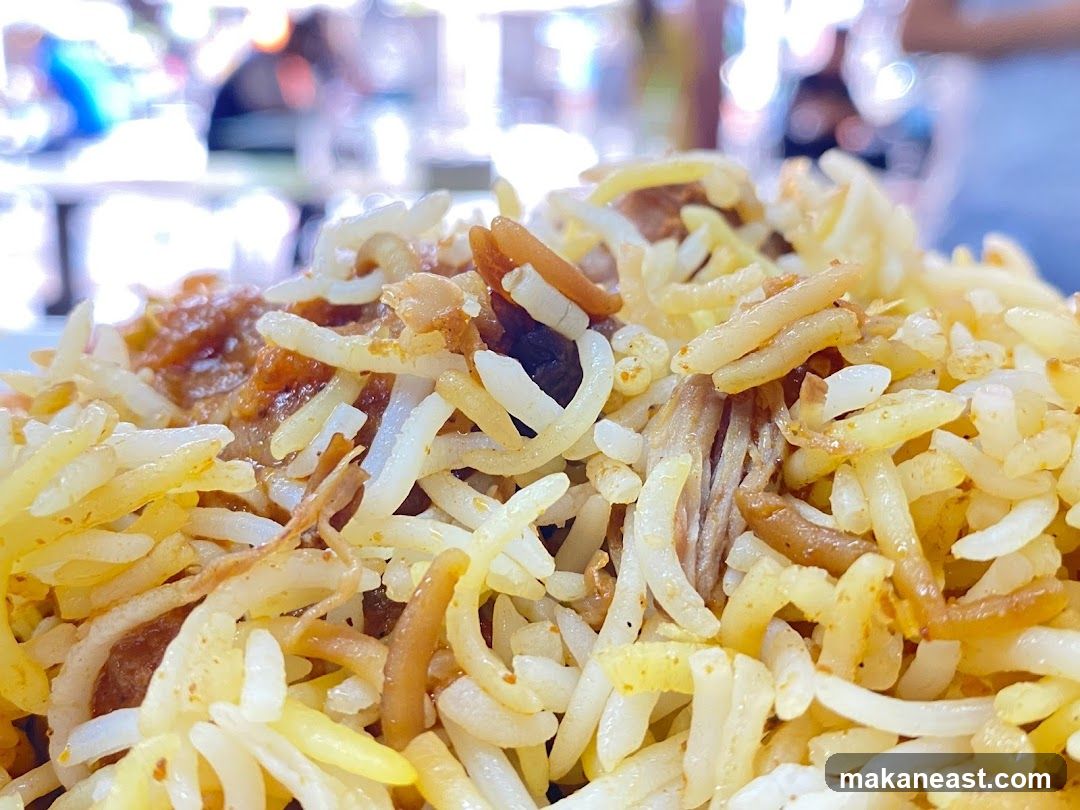 Close-up of Biryani