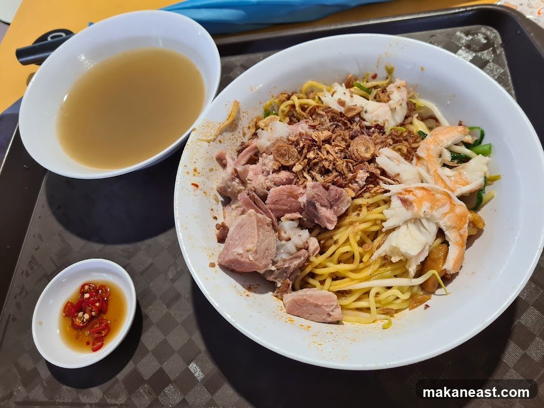 Noodles with Meat and Shrimp