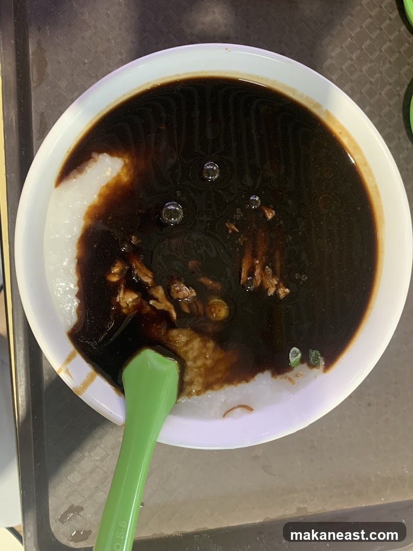 Congee with Dark Sauce