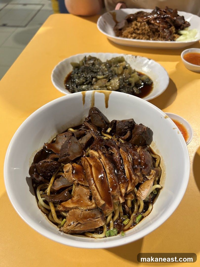 Noodles with Sliced Meat and Preserved Vegetables