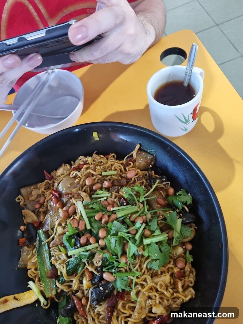 Noodles with Peanuts and Cilantro