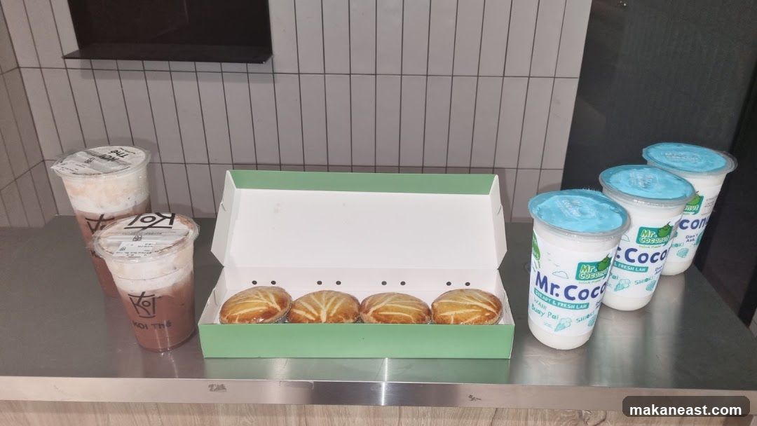 Assorted Drinks and Pastries