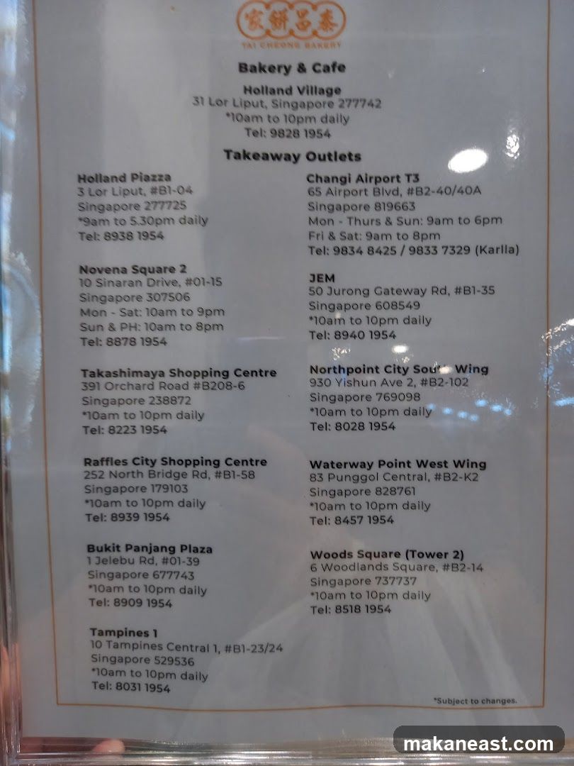 TAI CHEONG BAKERY