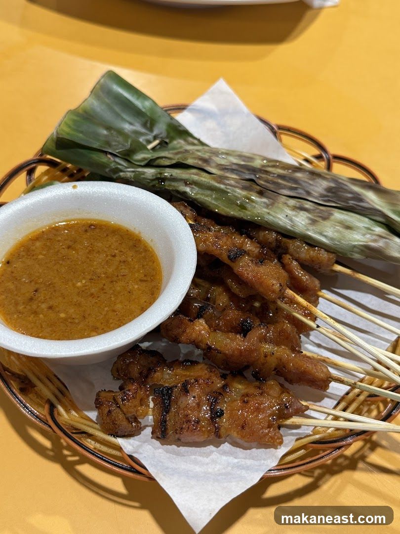 Grilled Meat Skewers with Peanut Sauce