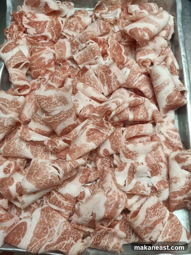 Thinly Sliced Raw Meat