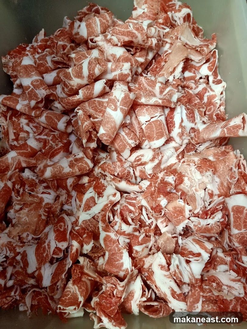 Thinly Sliced Raw Meat