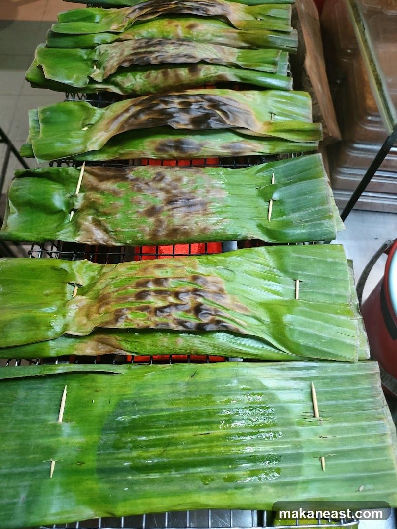 Grilled Food in Banana Leaves