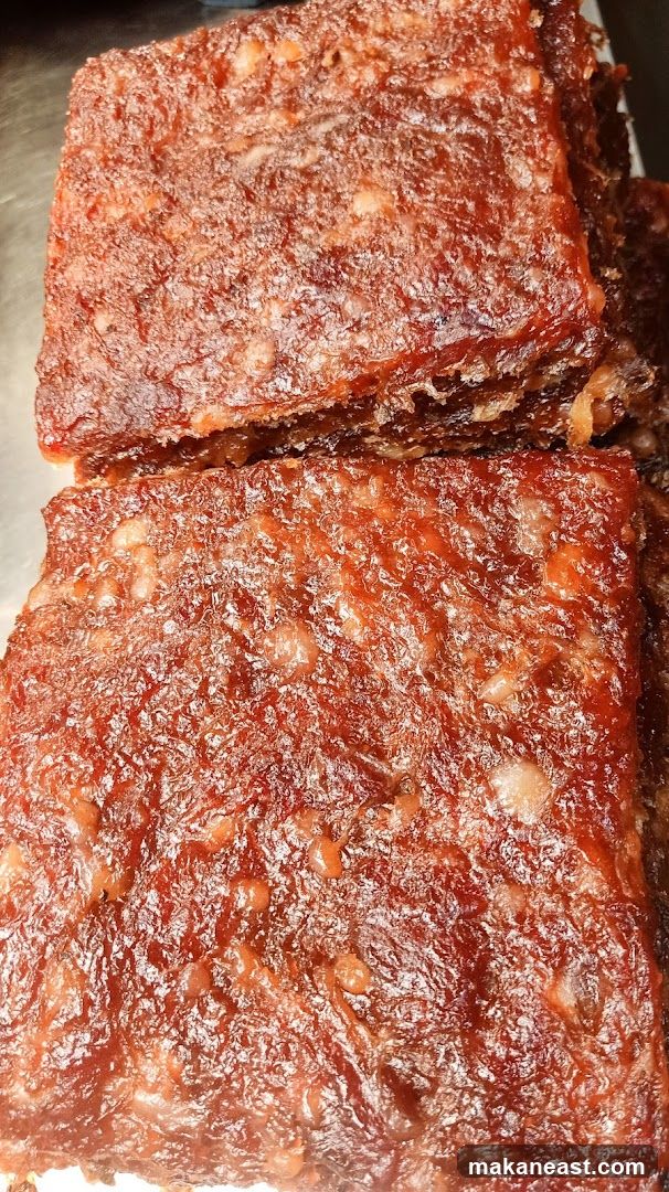 Close-up of Bak Kwa