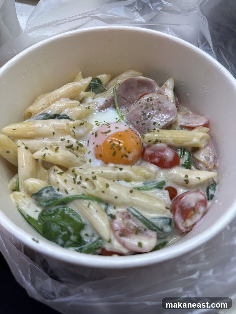Creamy Pasta with Egg and Sausage