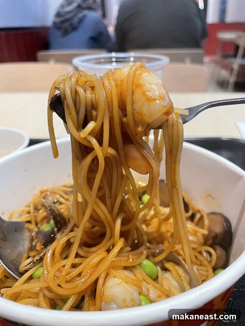 Noodles with Shrimp and Edamame