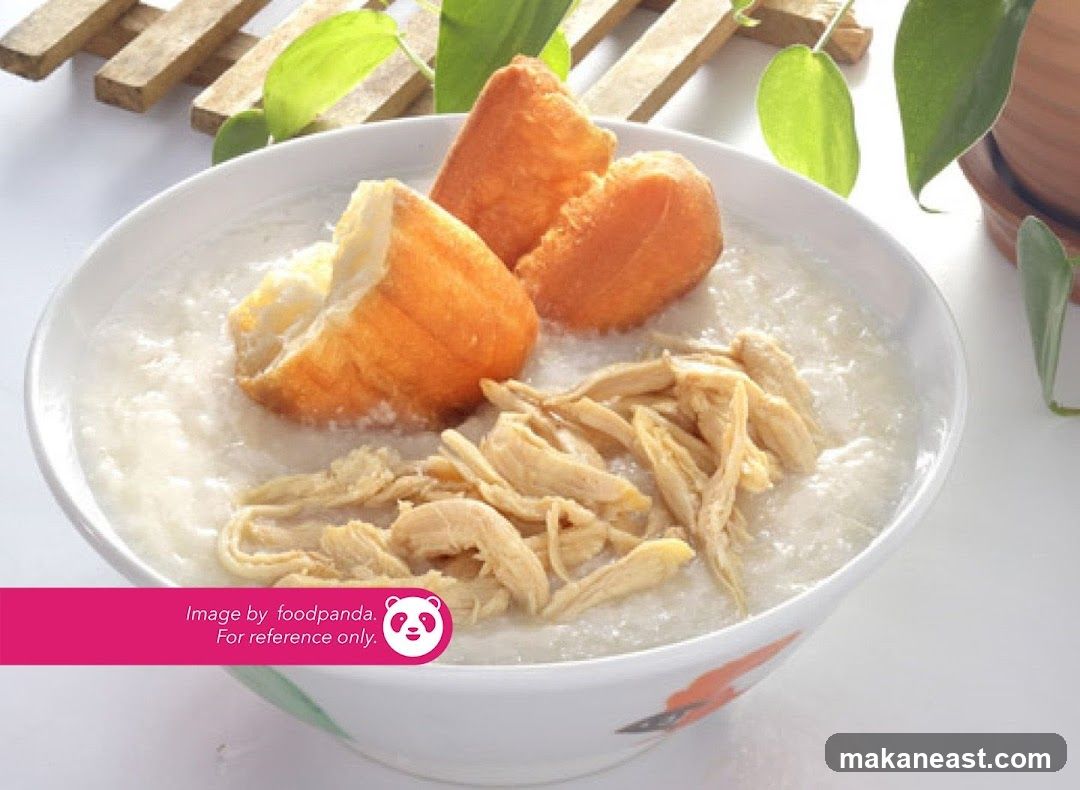 Chicken Congee with Fried Dough Sticks