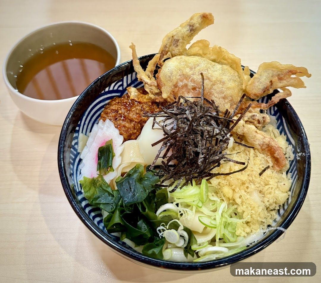 Udon with Soft Shell Crab Tempura