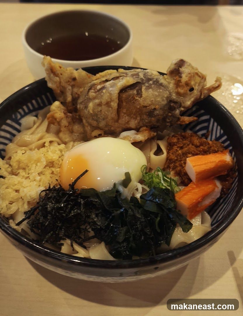 Udon Noodle Bowl with Soft Shell Crab