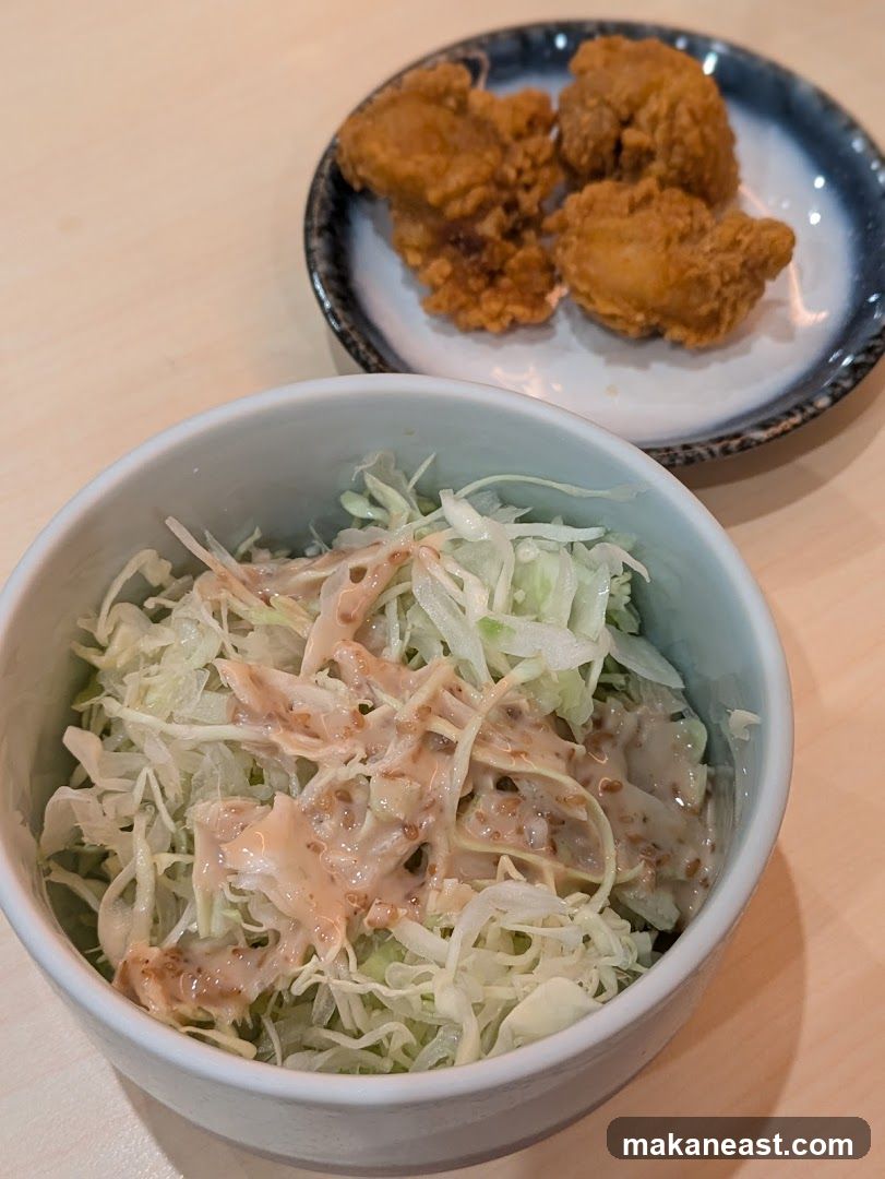 Fried Chicken and Salad