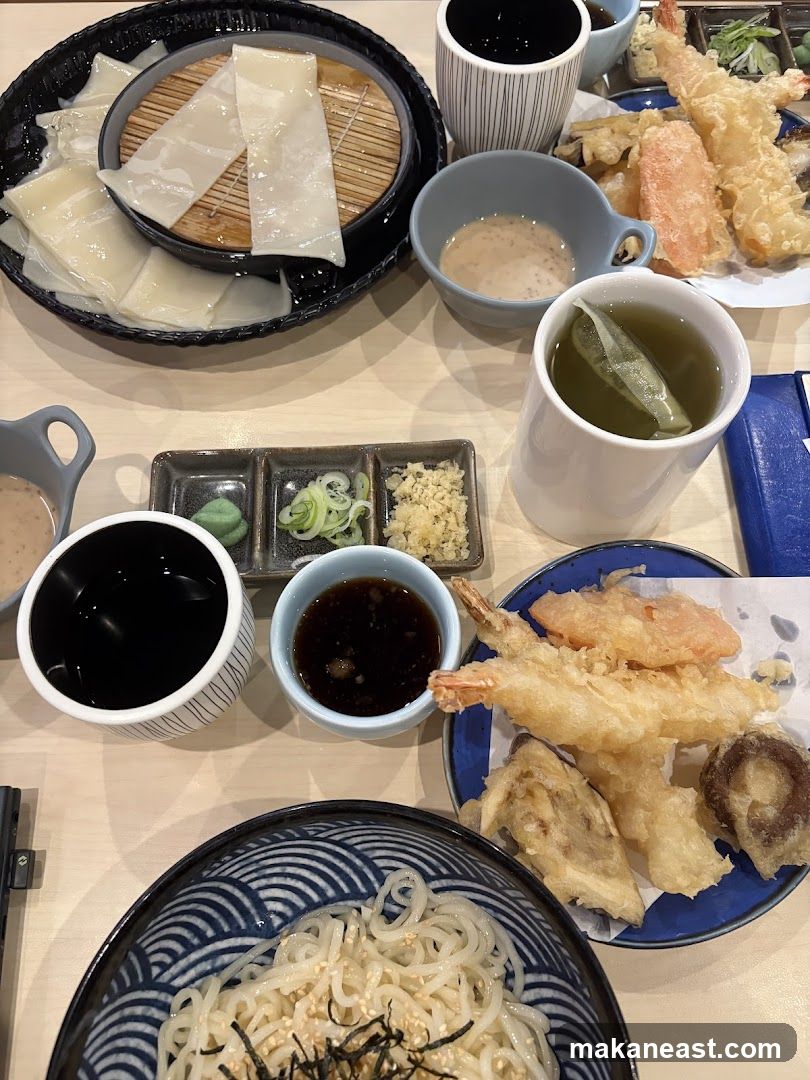 Udon and Tempura Meal