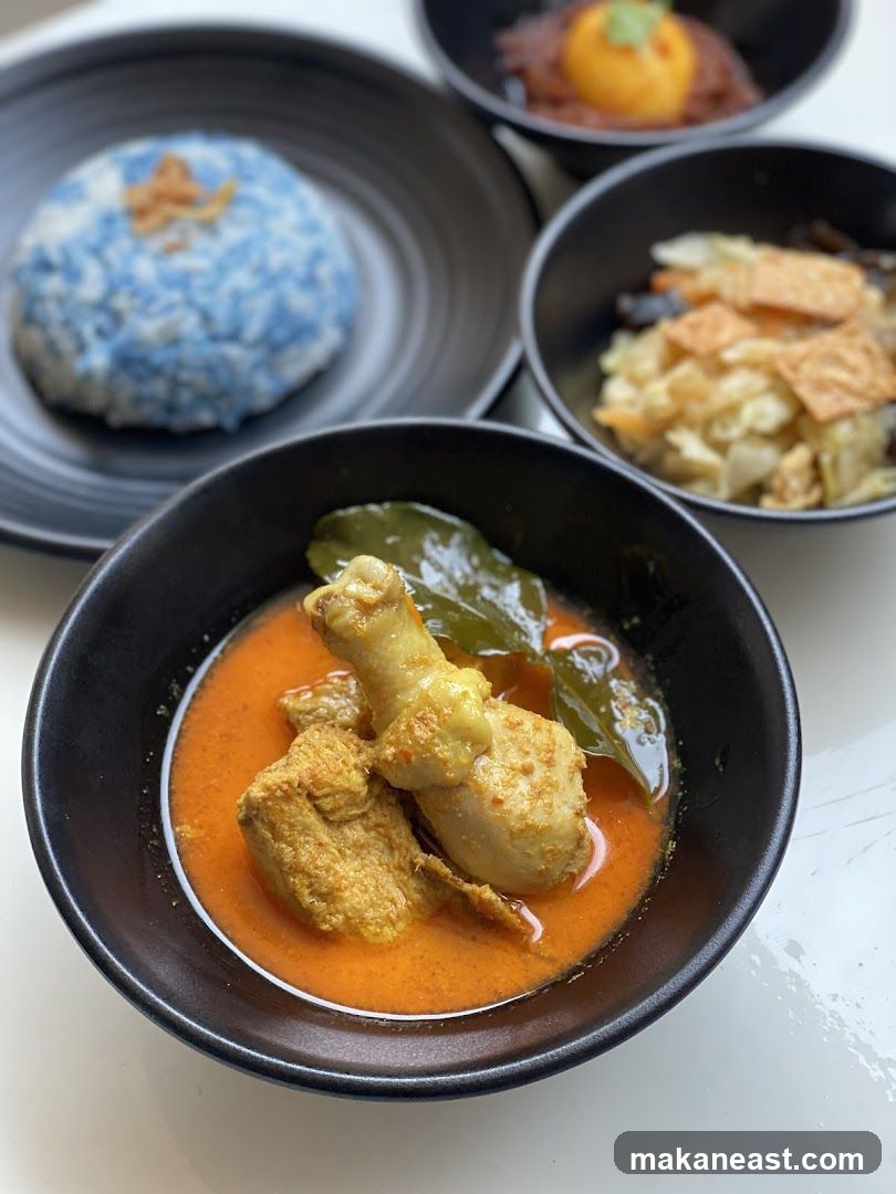 Chicken Curry with Rice and Side Dishes