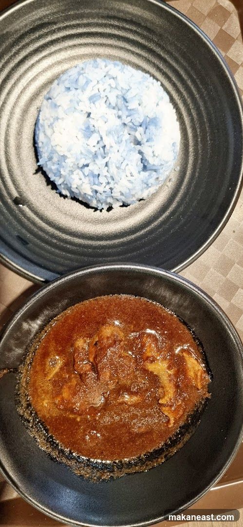 Blue and White Rice with Curry