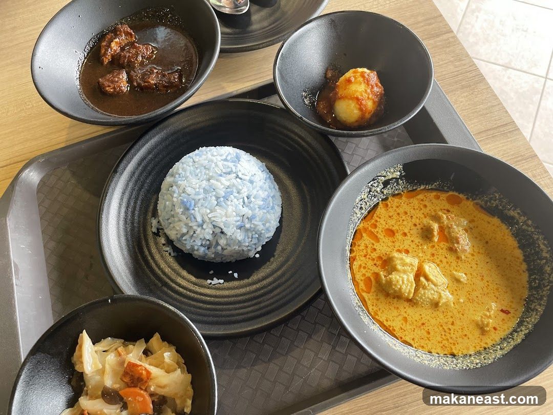 Meal with Blue Rice
