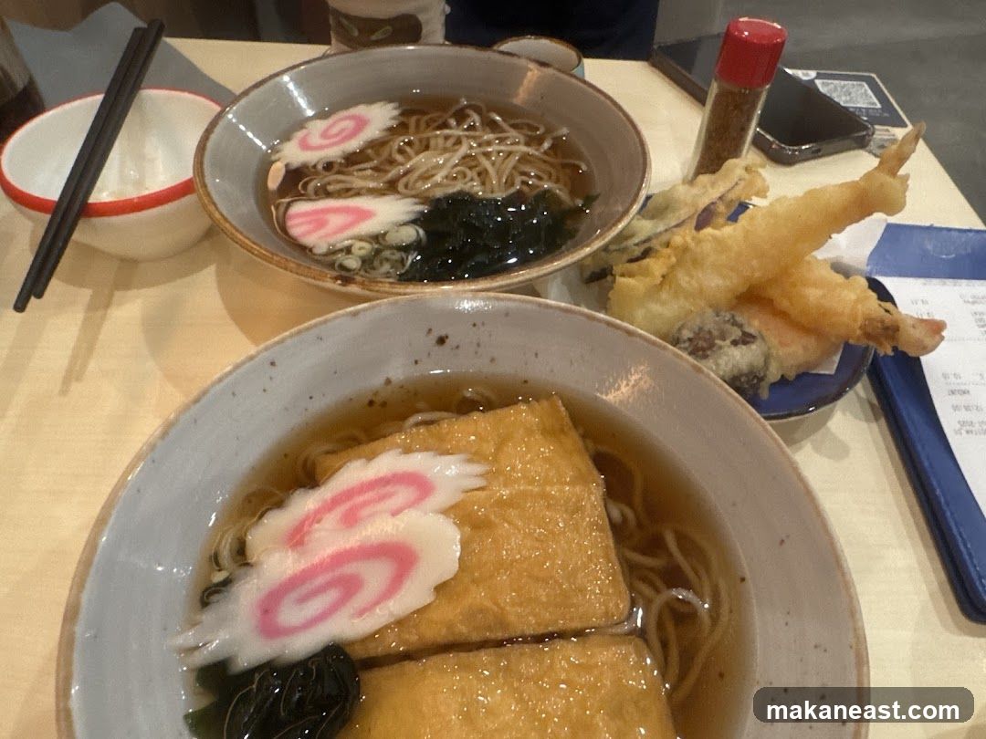Japanese Noodle Soup and Tempura