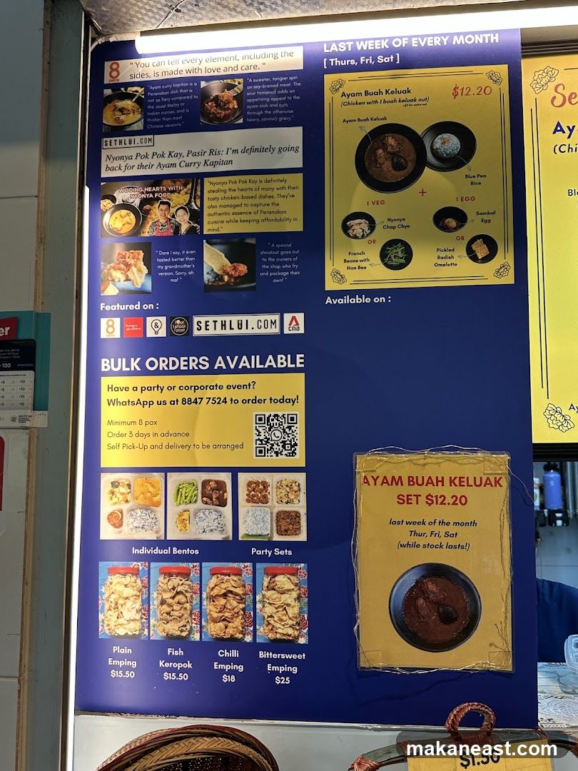 Menu and Information Board