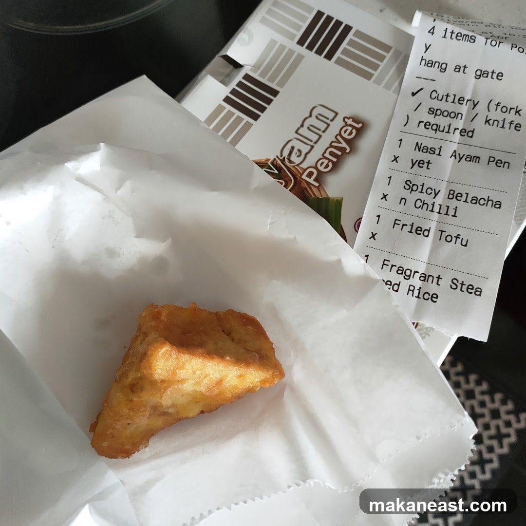 Fried Tofu and Receipt