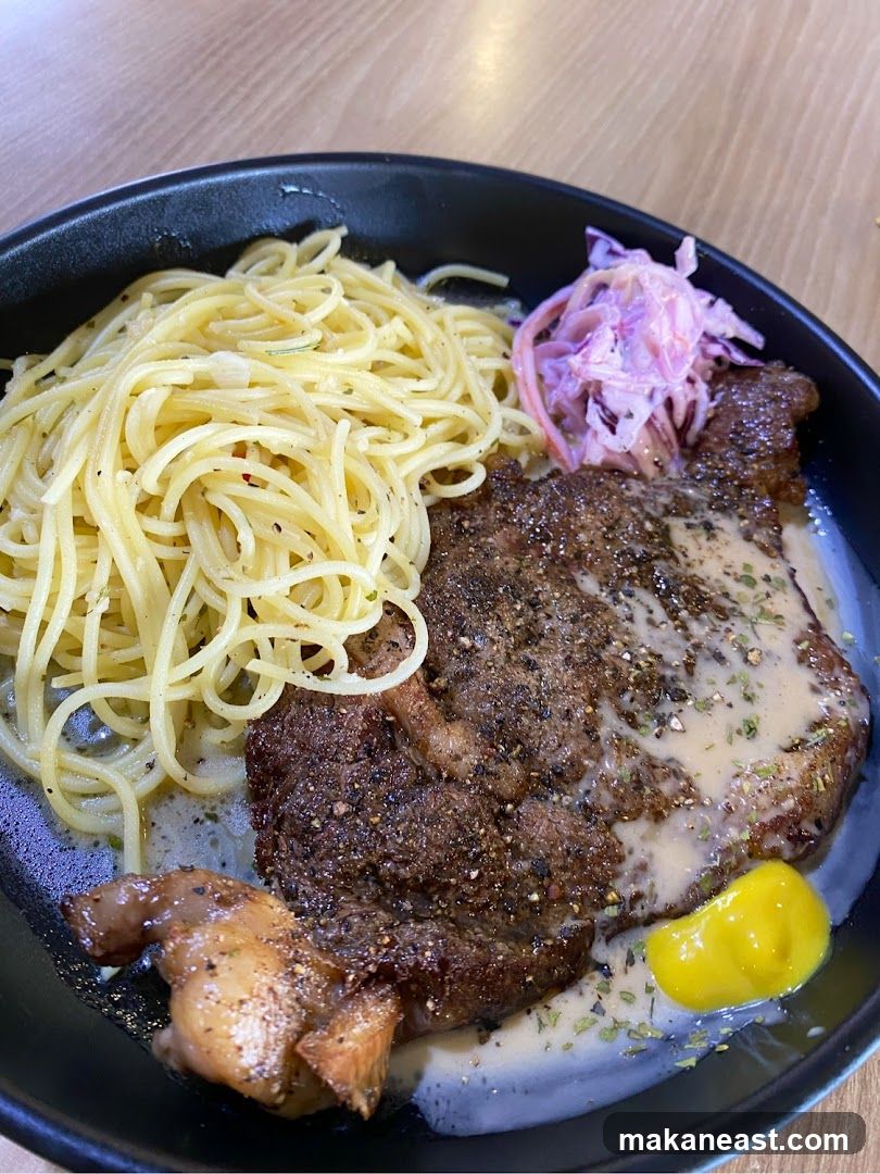 Steak and Spaghetti