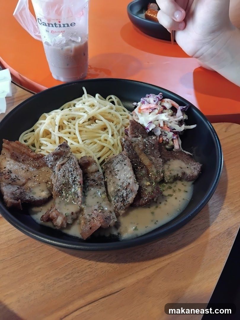 Steak and Spaghetti