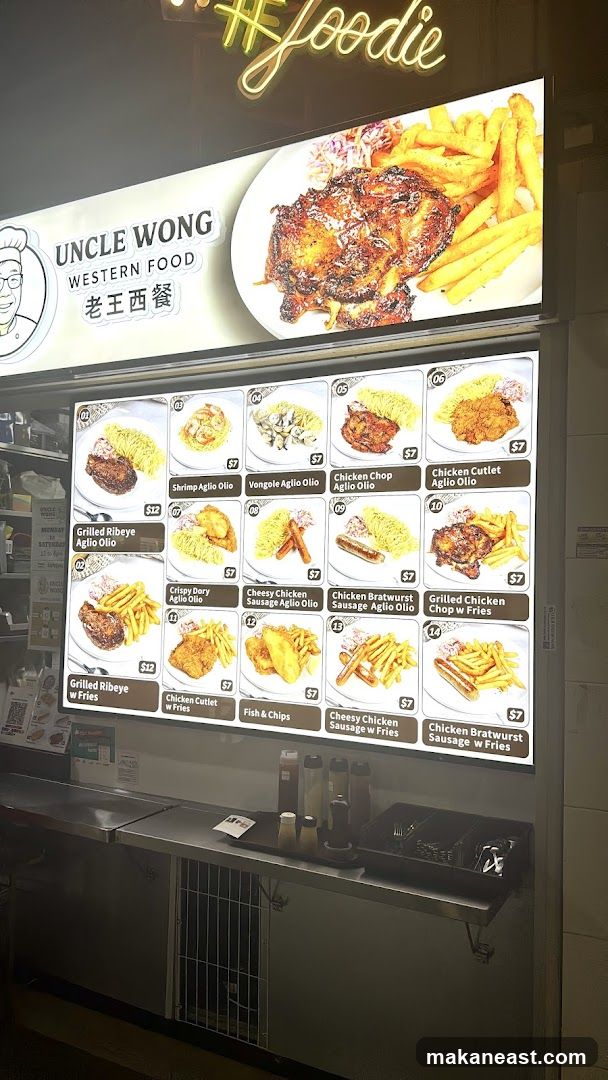 Uncle Wong Western Food Menu