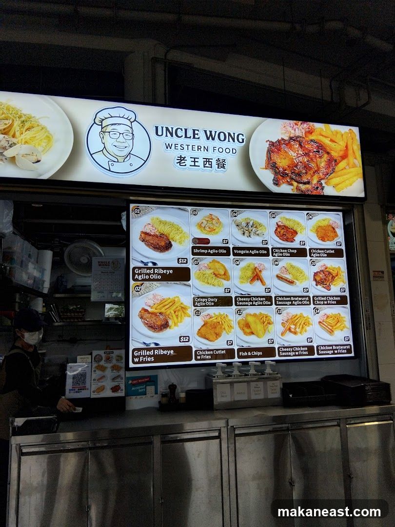 Uncle Wong Western Food Menu