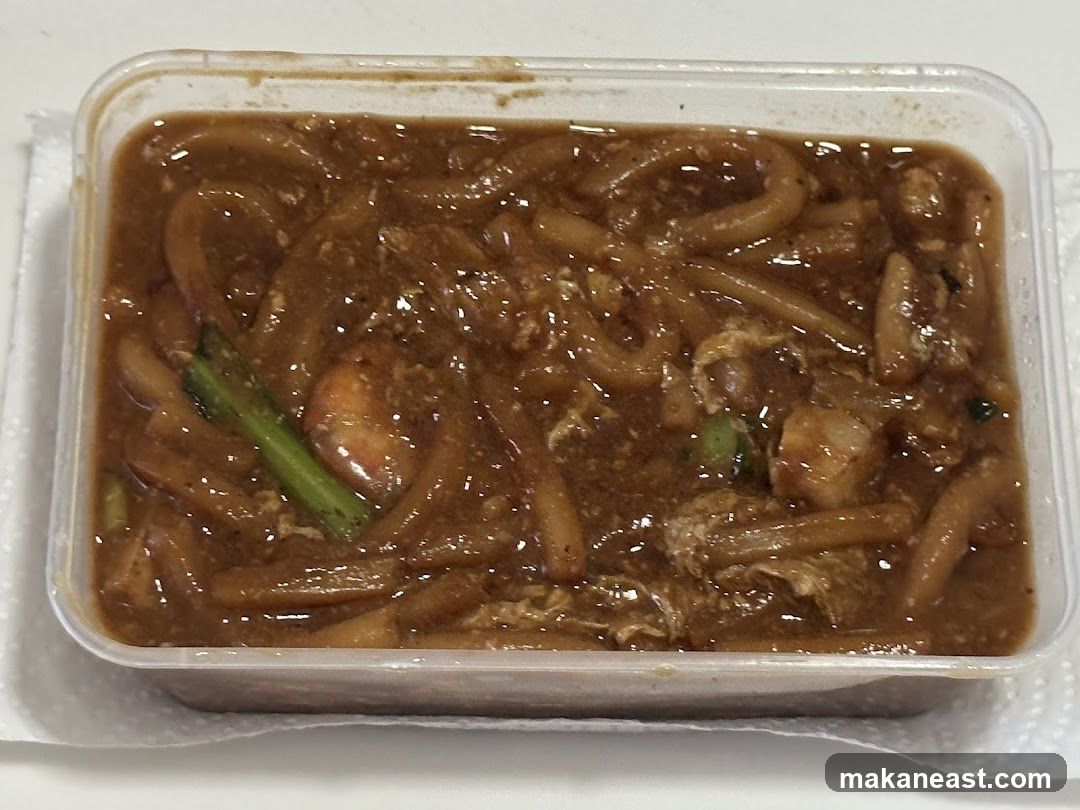 Noodles with Gravy and Shrimp