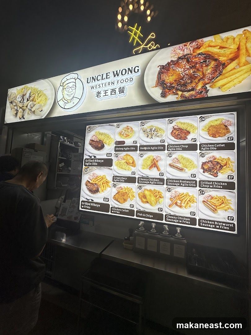 Uncle Wong Western Food Menu