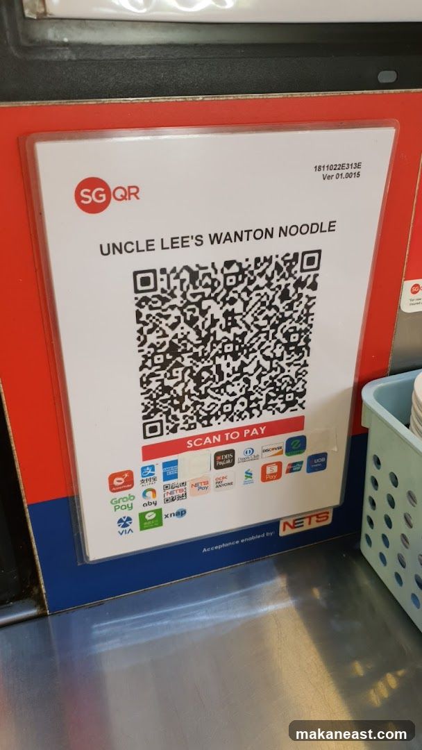 Uncle Lee's Wanton Noodle QR Payment