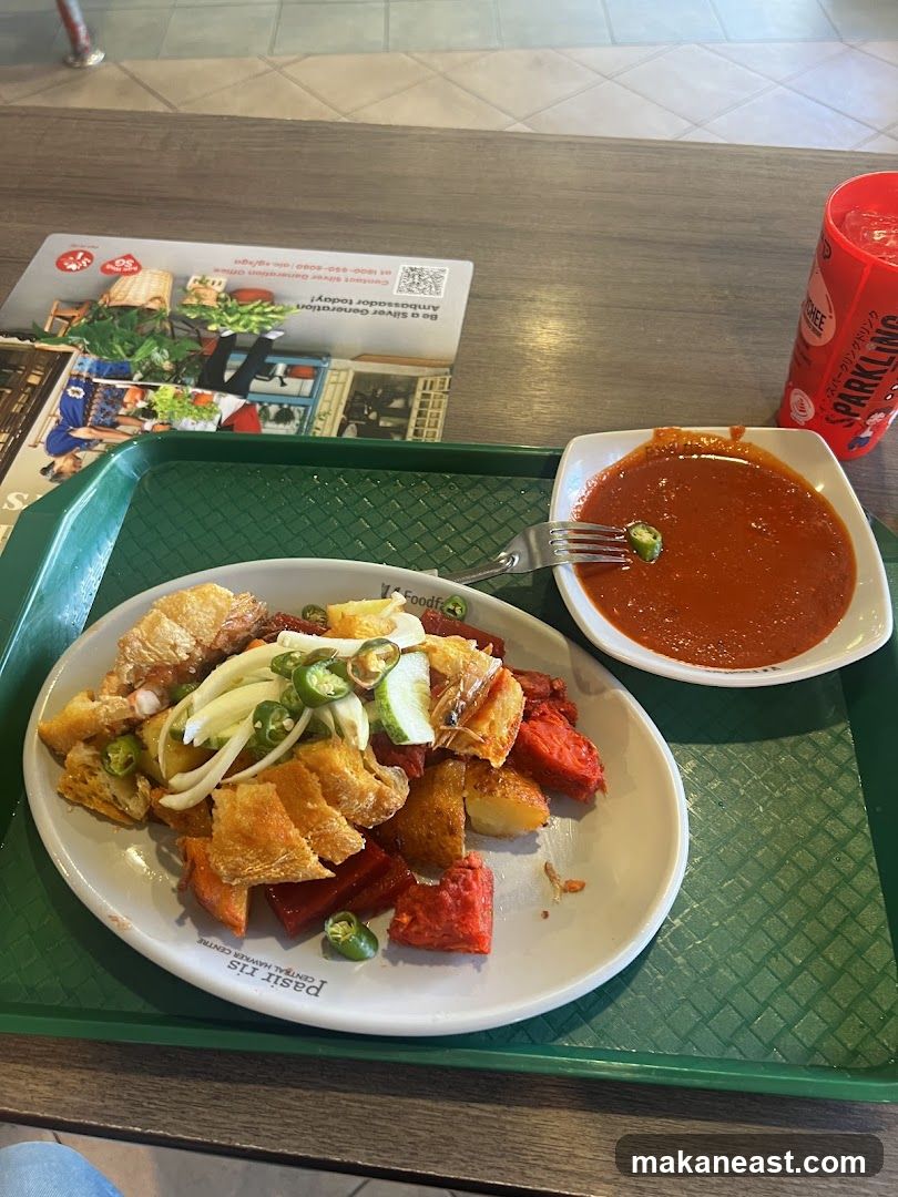 Food Tray with Dish and Drink