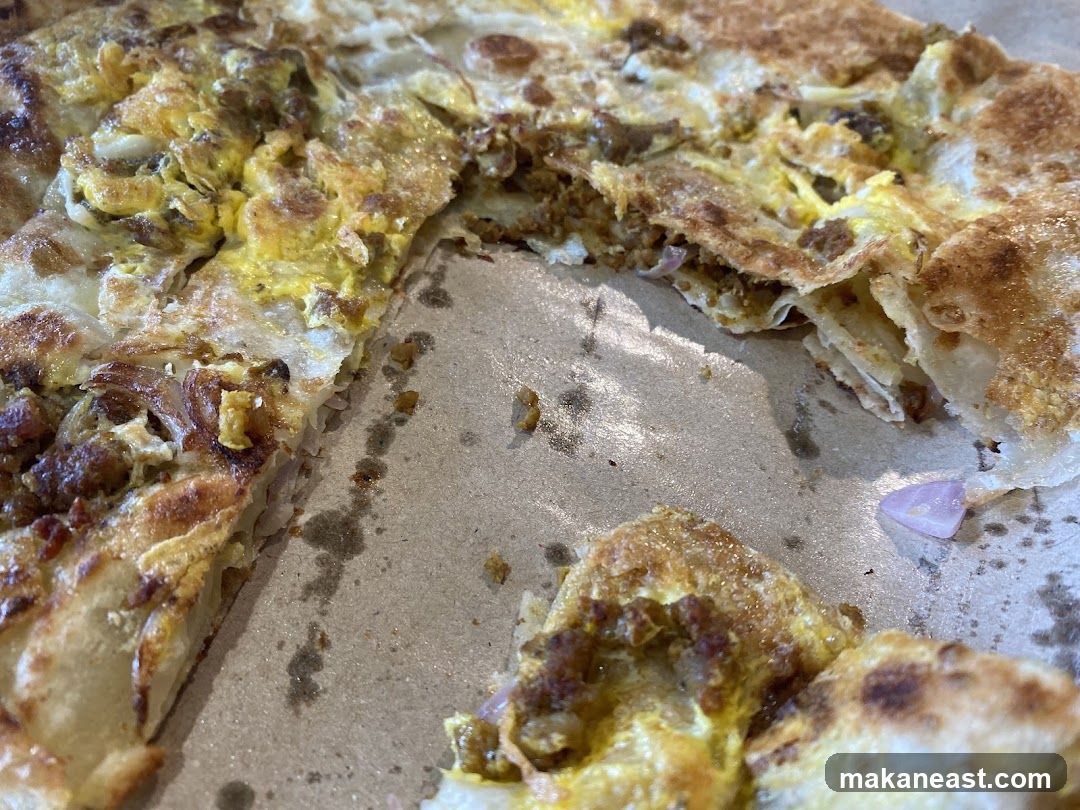Savory Flatbread with Meat and Egg
