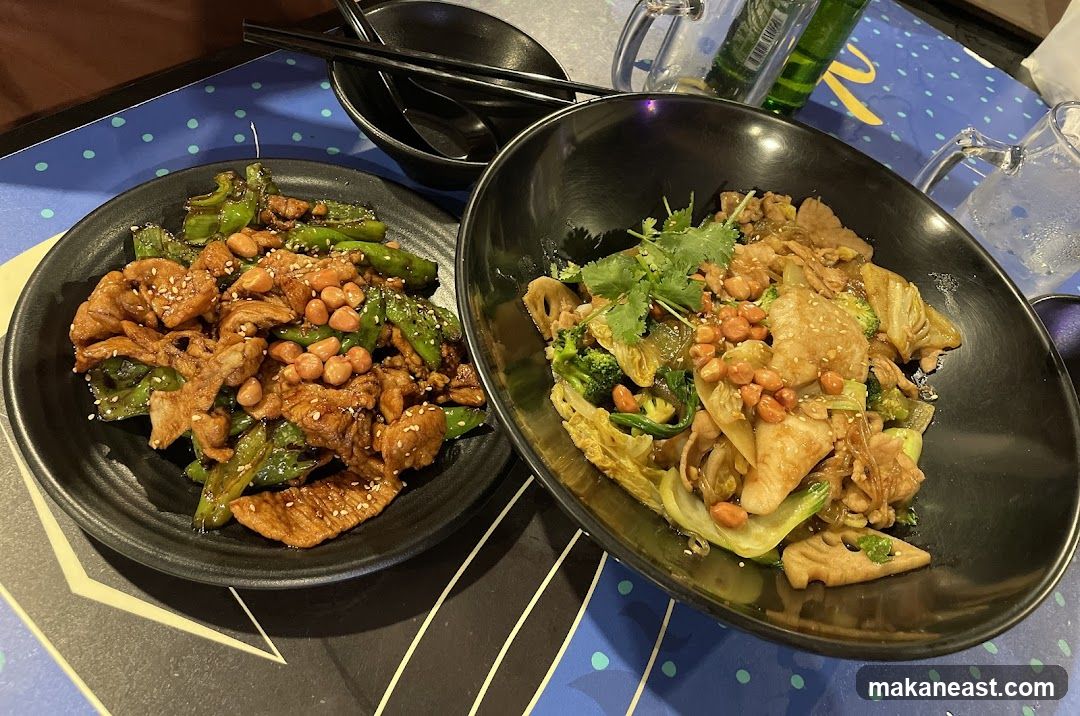 Stir-fried dishes with peanuts