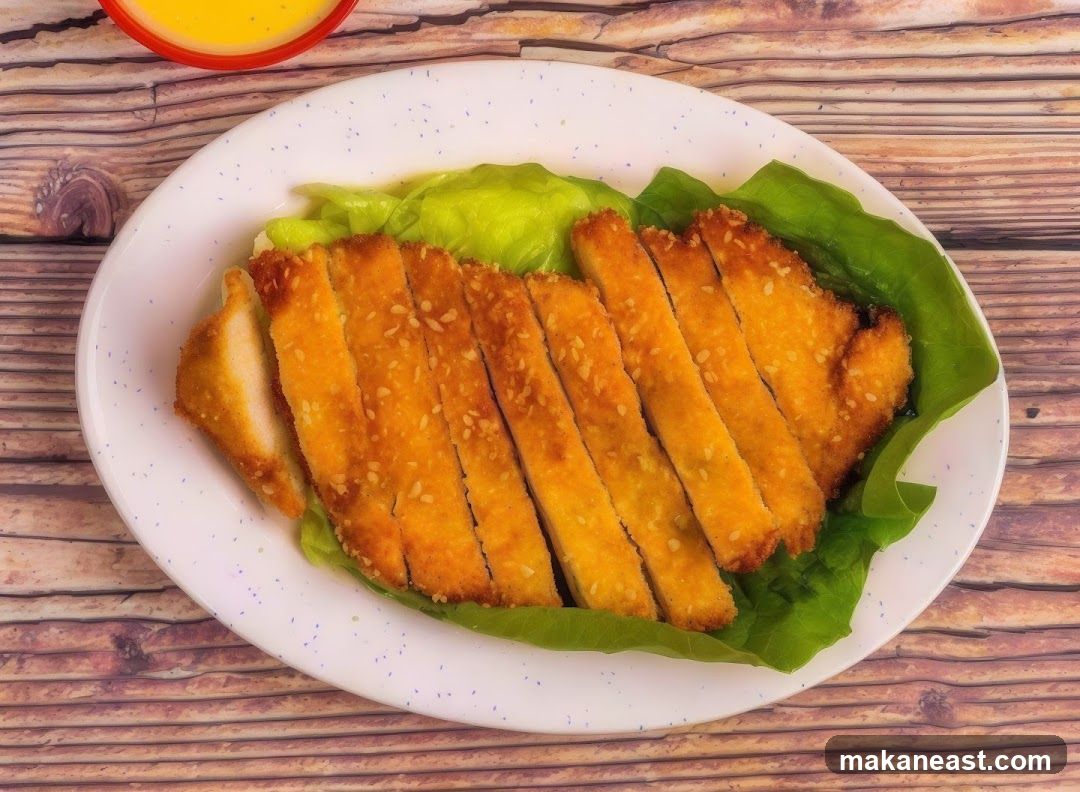 Breaded Chicken Slices with Lettuce