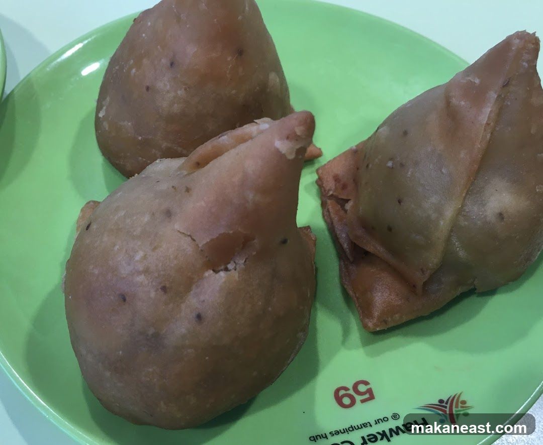Samosas on a Plate