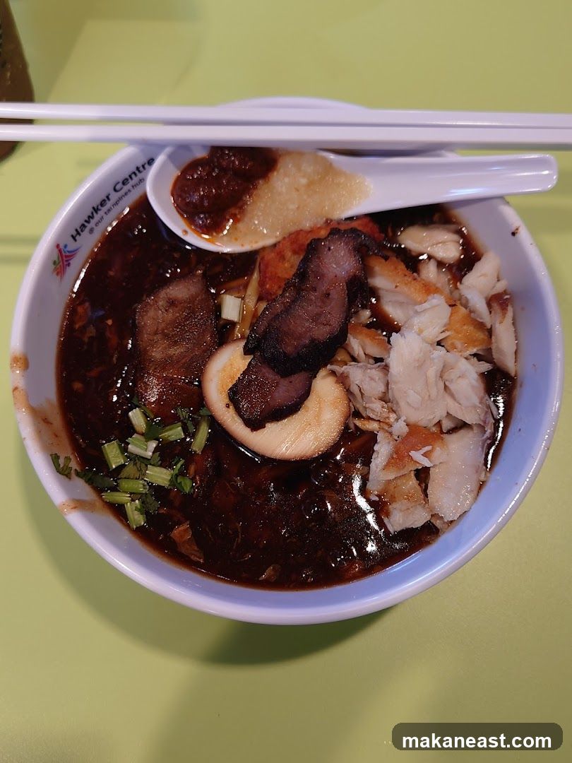 Bowl of Noodles with Meats and Egg